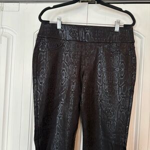 Liverpool Black Snakeskin Print Siena Pull On Leggings Size 8/29